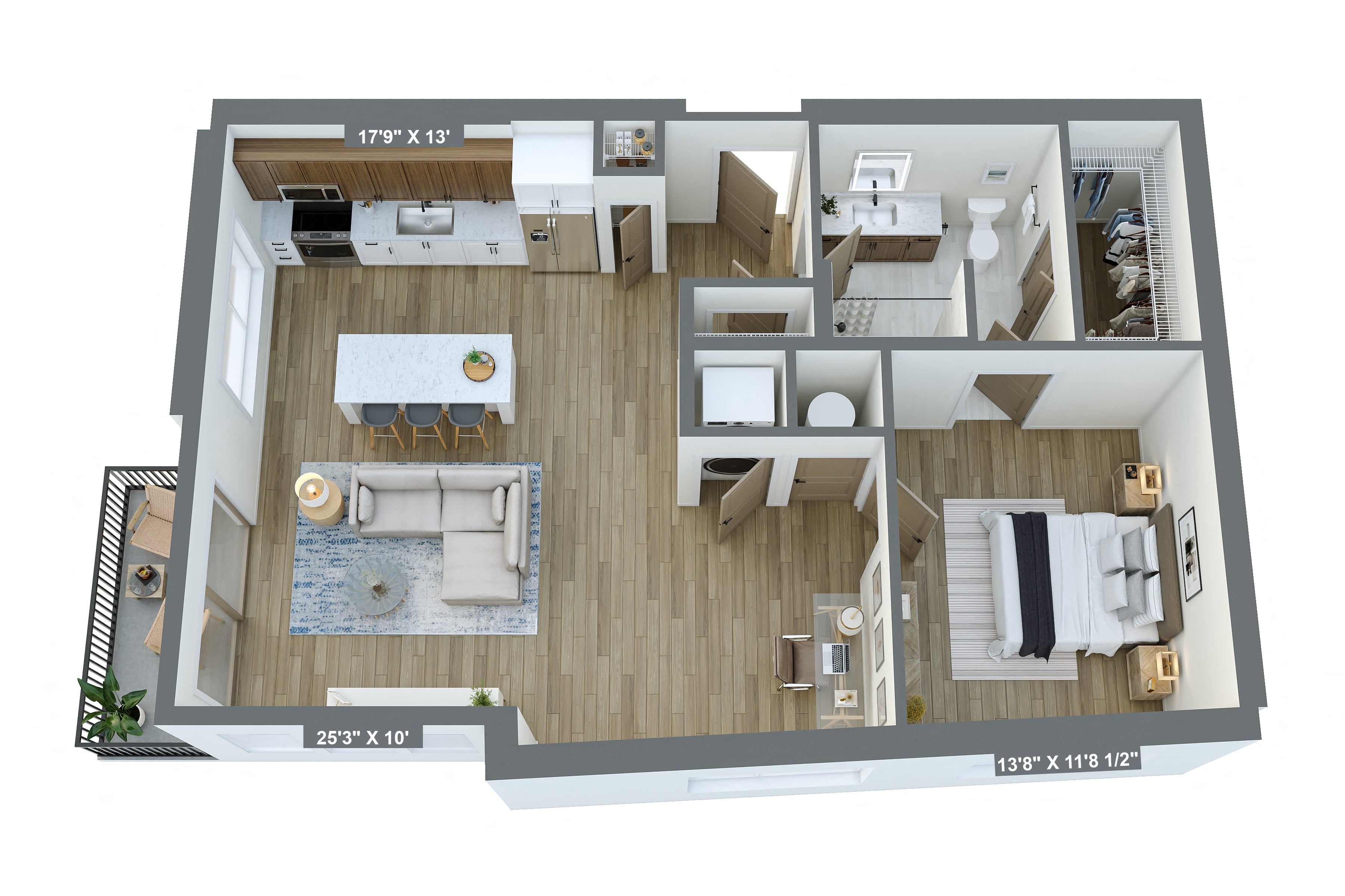 Floor plan layout diagram for A7